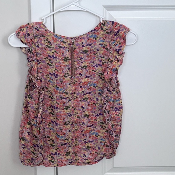 Floral Ruffle Sleeve Top - Multicolor - Picture 2 of 2